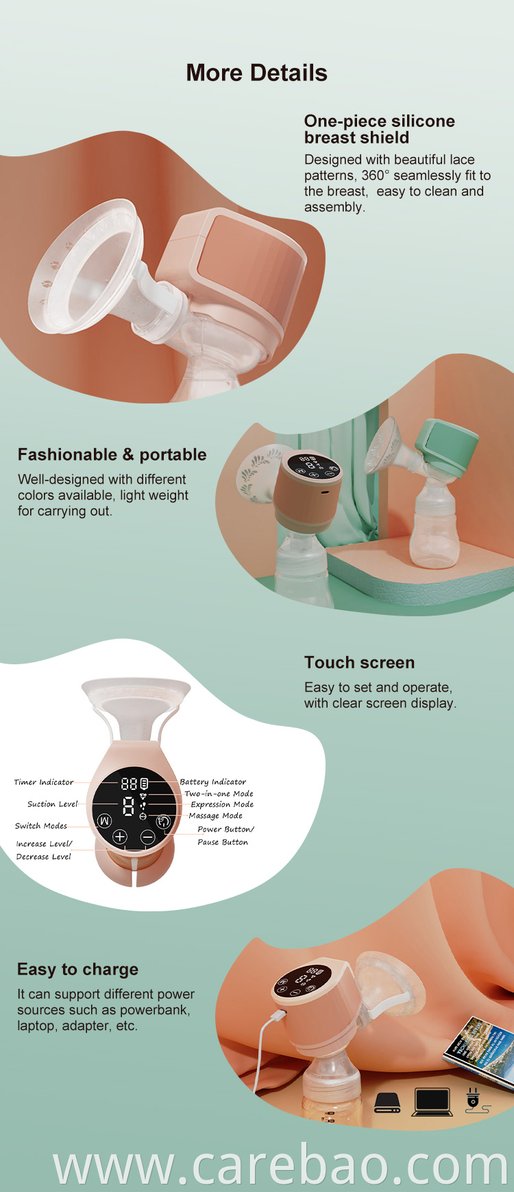 Bilateral Wearing Wireless Electric Portable Breast Pump